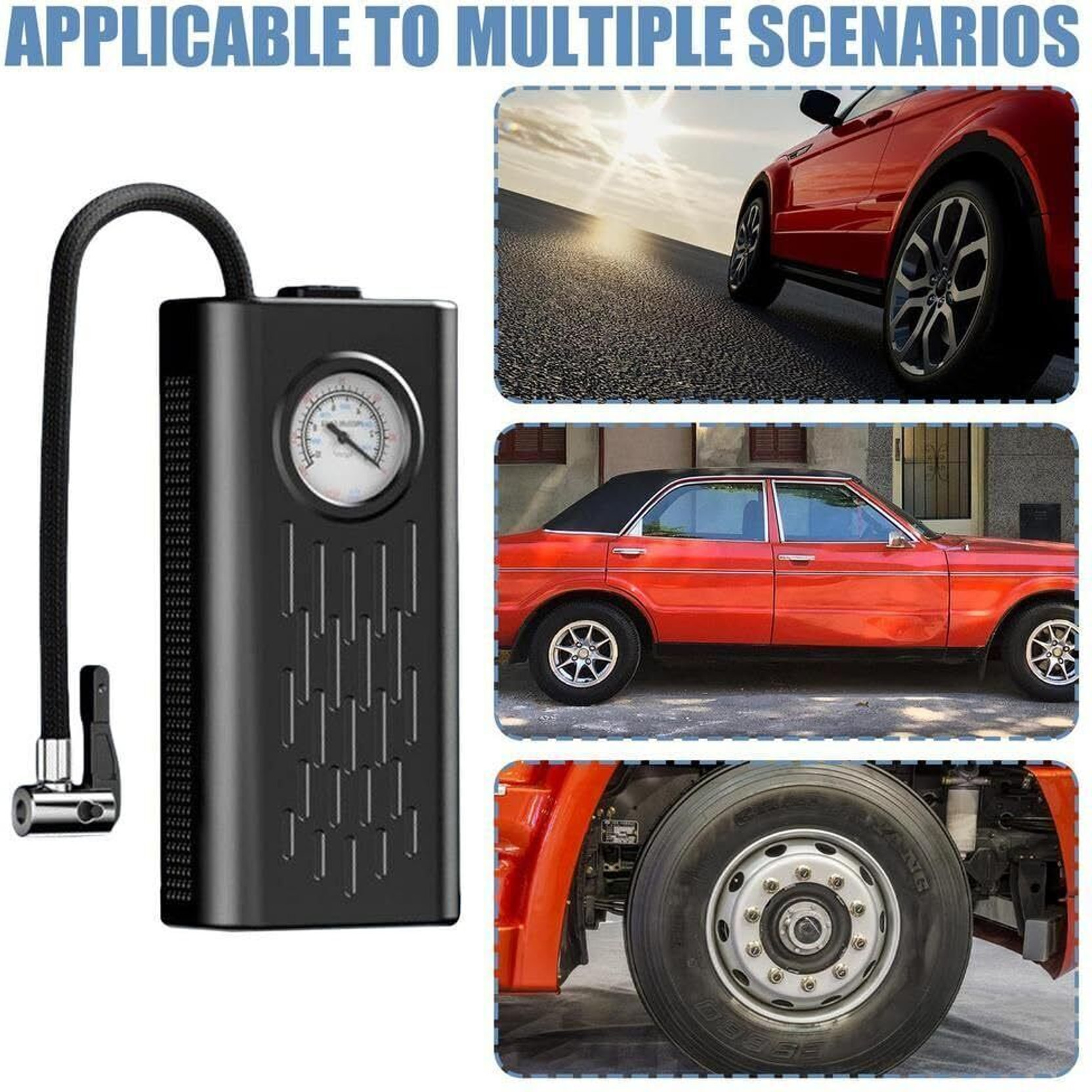 Crox Compact Electric Air Pump for Car 150 psi Tyre Air Pump for Car & Bike
