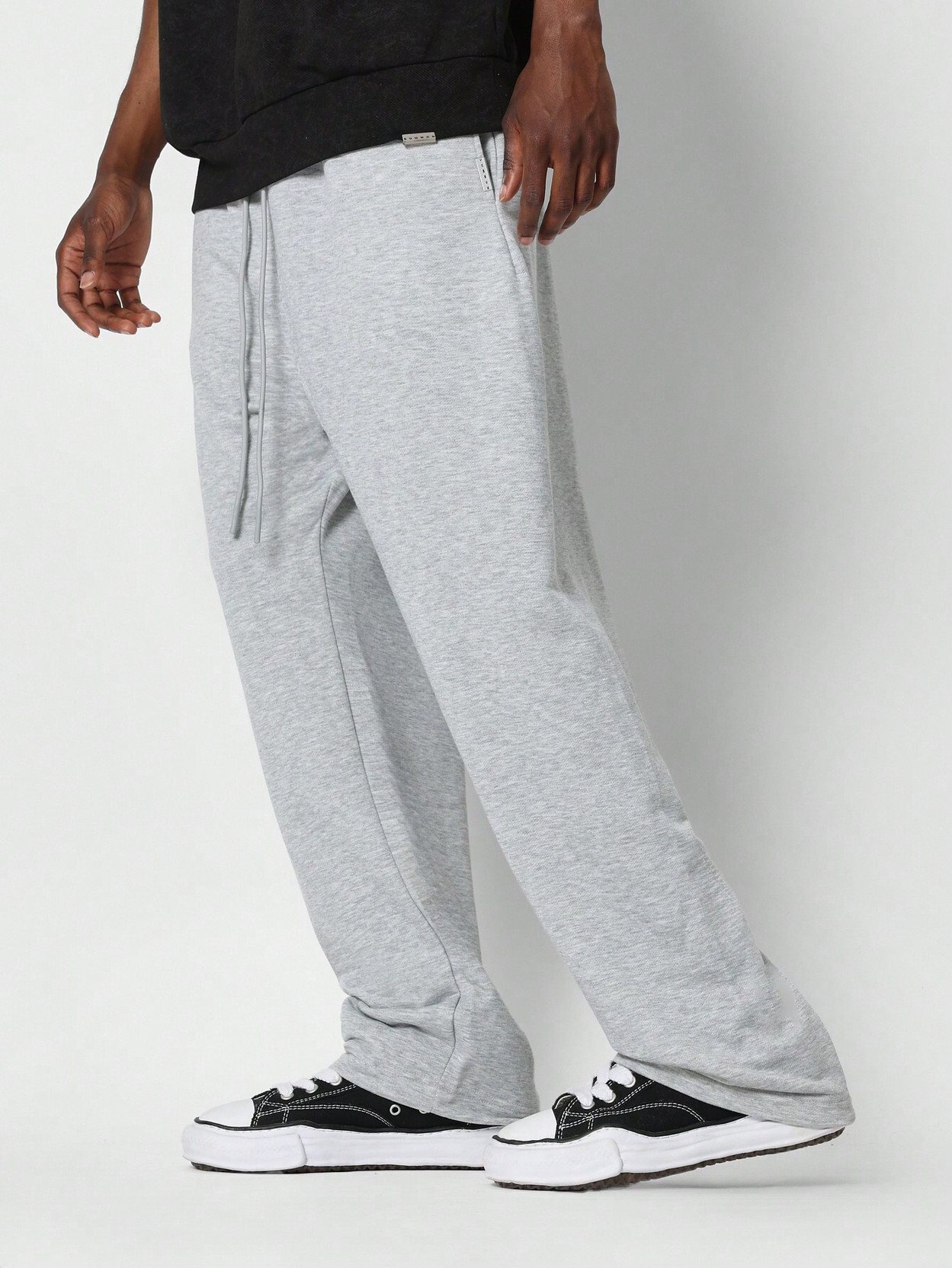 Men Striped Grey Track Pants