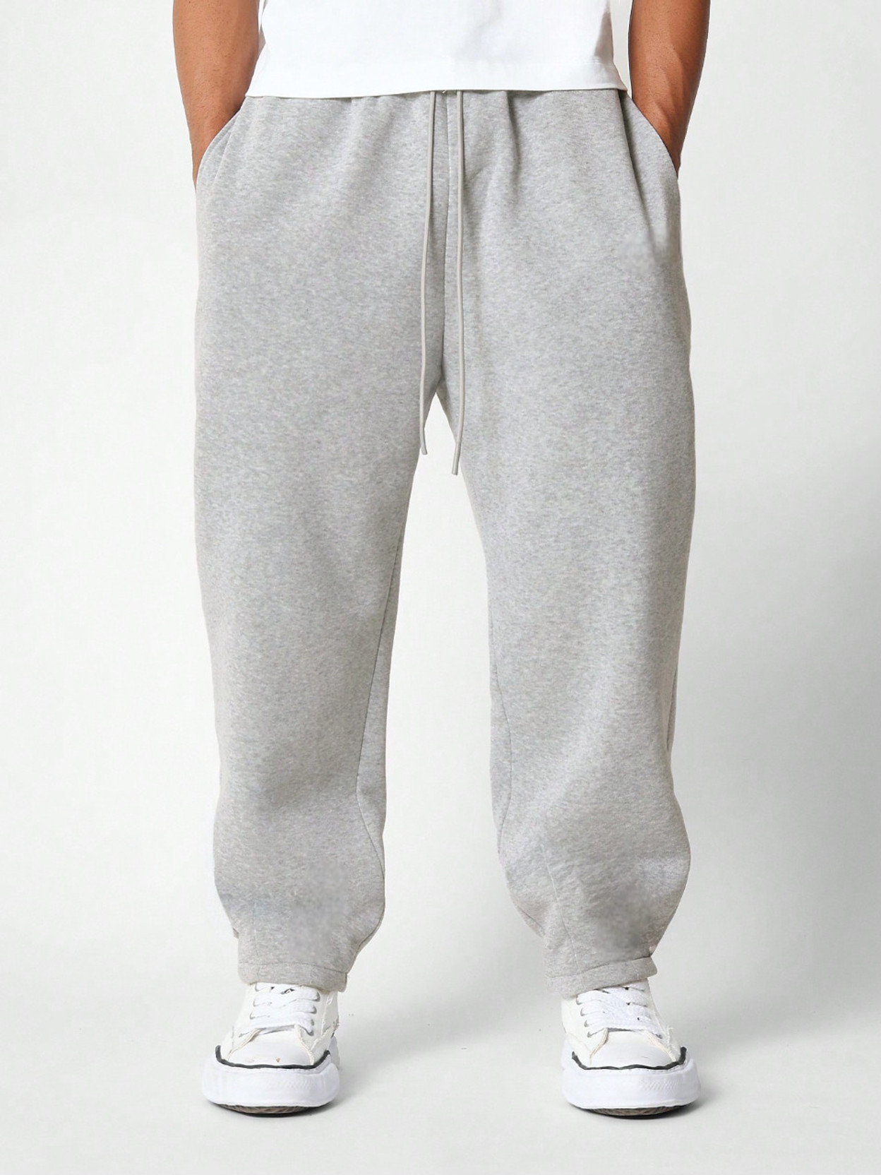 Men Solid Grey Track Pants