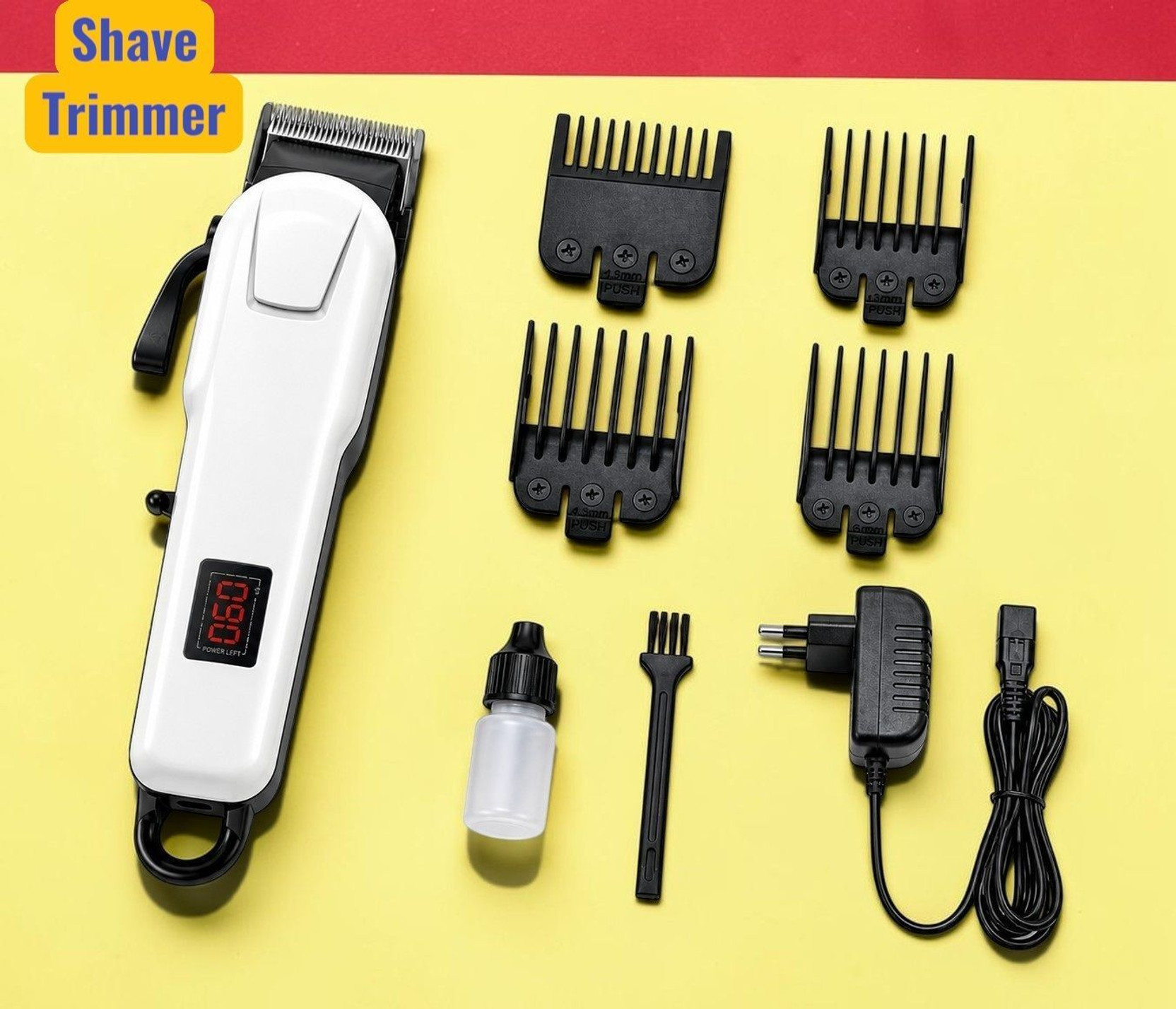 KEMMIE X169 Portable Electric Trimmer for Men Rechargeable Beard Hair Grooming Fully Waterproof Trimmer 240 min  Runtime 4 Length Settings