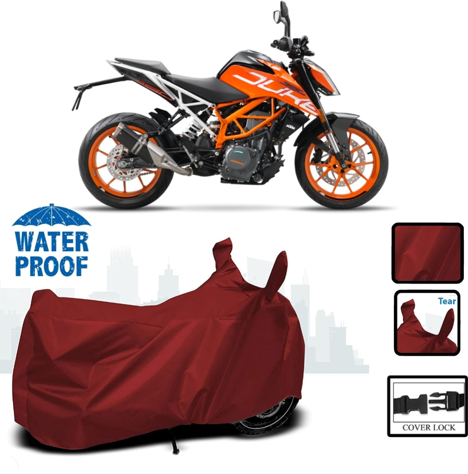 MMSSTAR Waterproof Two Wheeler Cover for Universal For Bike