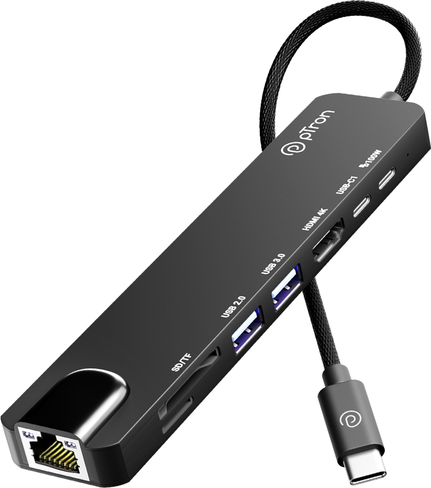 PTron Nexo 8-in-1 USB-C Hub Multiport Adapter w/ 4K HDMI 140319756 USB Hub