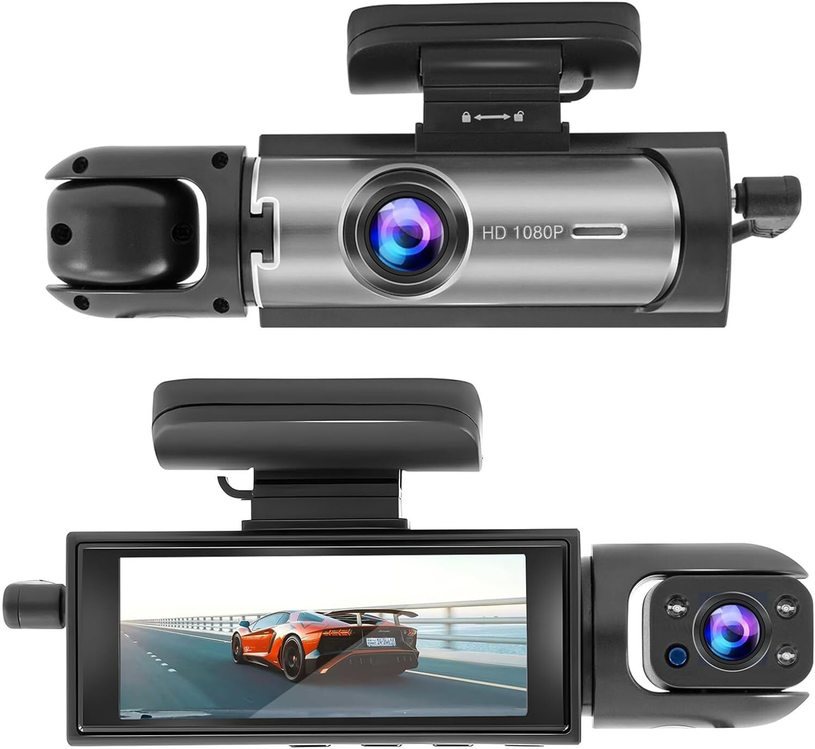 Autovynk rear, 1080p car camera night vision, wide angle car dvr loop In-car Camera System