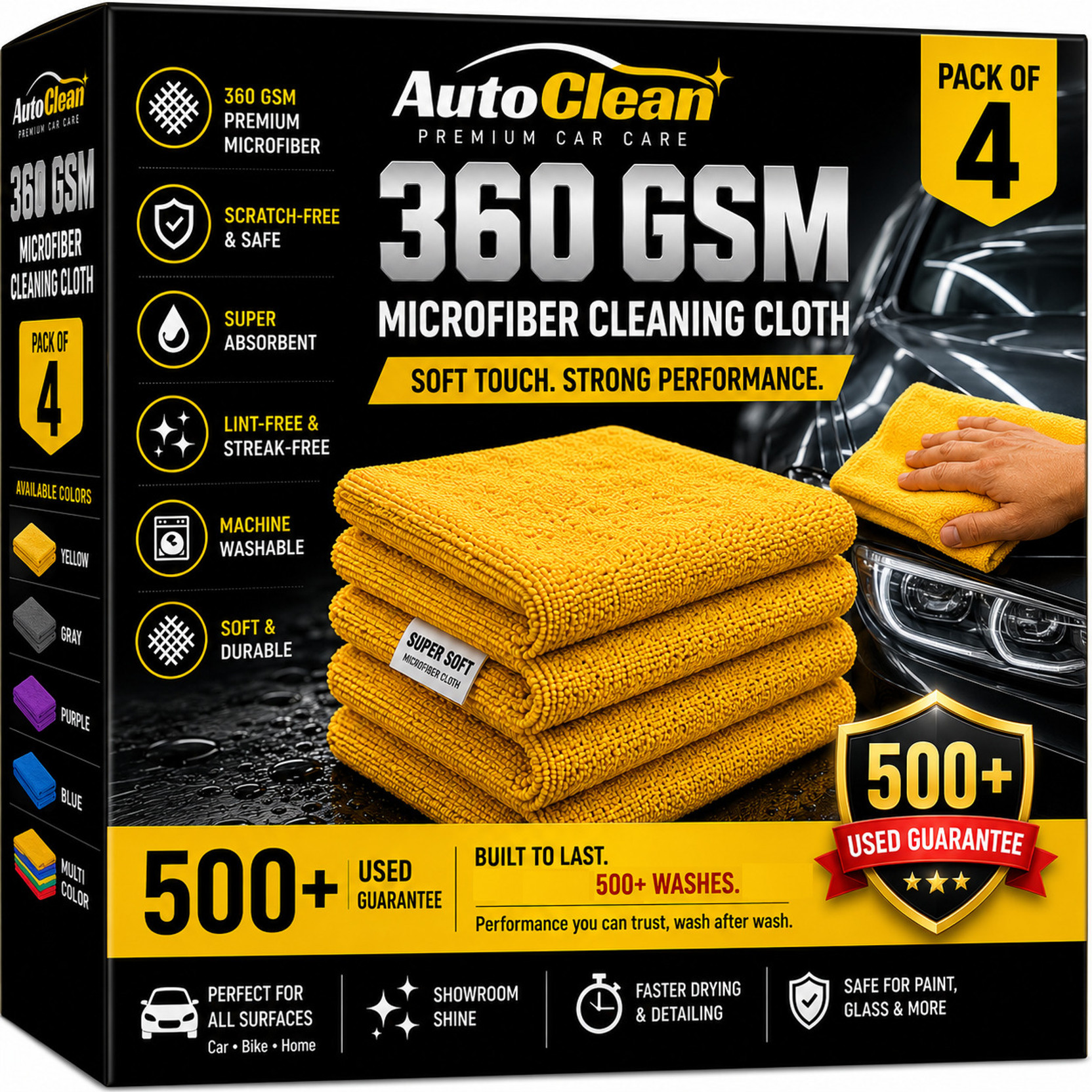 AutoClean Microfiber Vehicle Washing Cloth