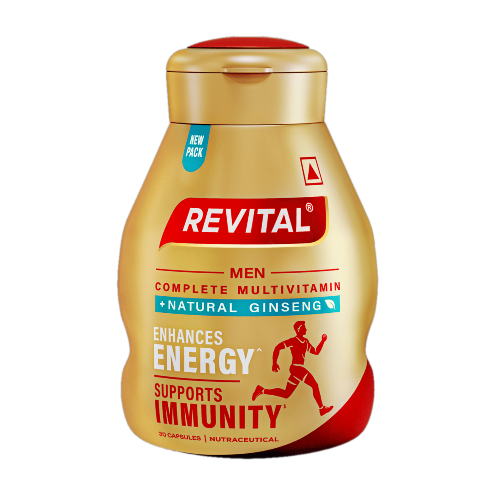 Revital H Multivitamin For Men With Natural Ginseng, 10 Vitamins & 9 Minerals