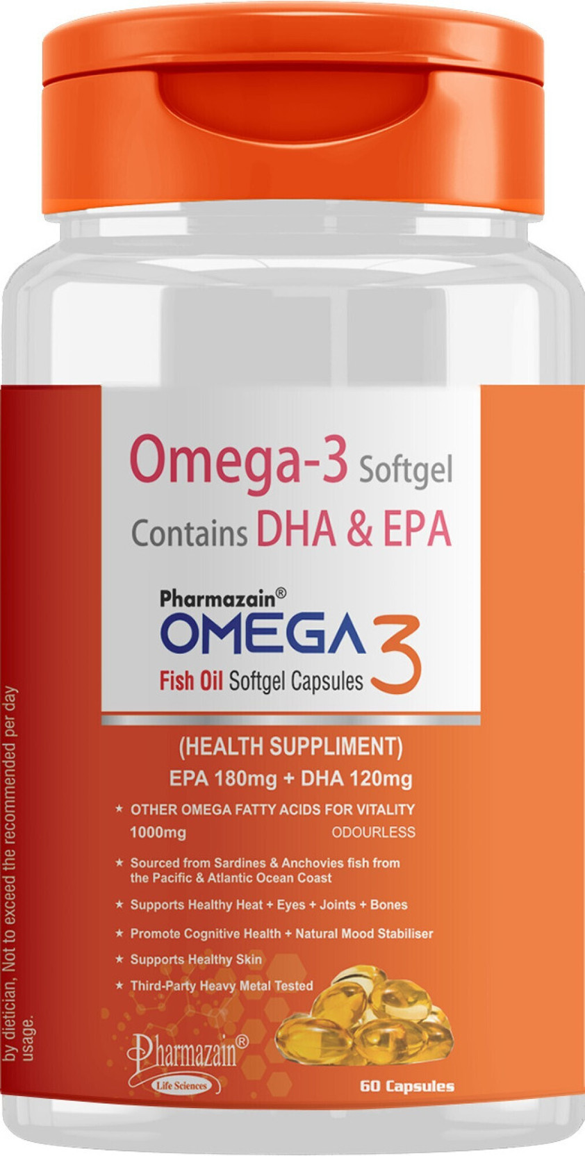 PHARMAZAIN LIFE SCIENCES tripple strength omega 3 fish oil epa dha for bodybuilding