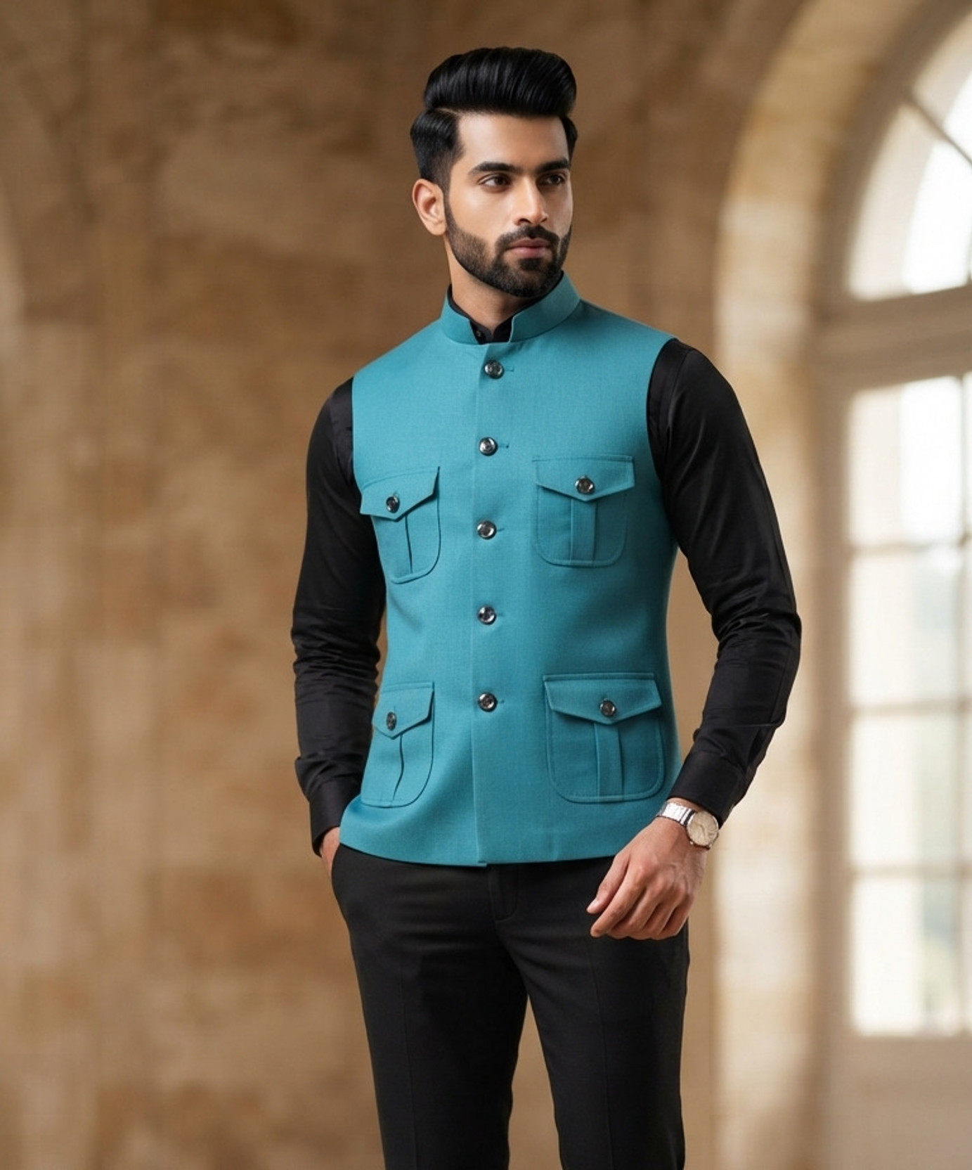 Solid Men Waistcoat