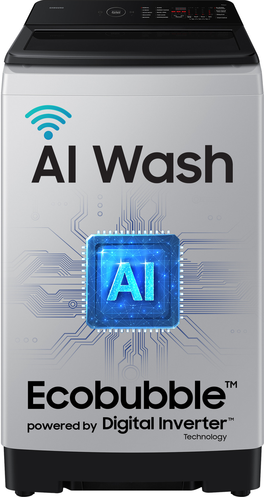 Samsung 8 kg 5 Star, AI Wash, AI Energy Mode, Wi-Fi, Ecobubble, AI VRT+, Super Speed, Soft Closing Door, Digital Inverter Fully Automatic Top Load Washing Machine Grey