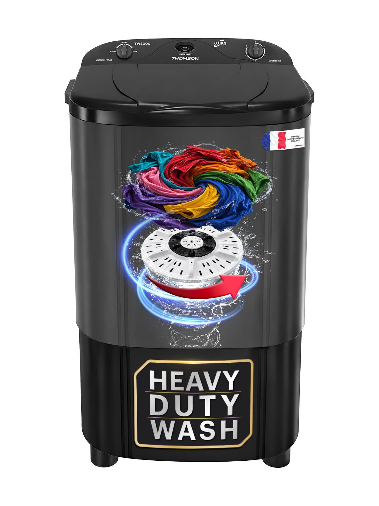 Thomson 8 kg Washer only Black