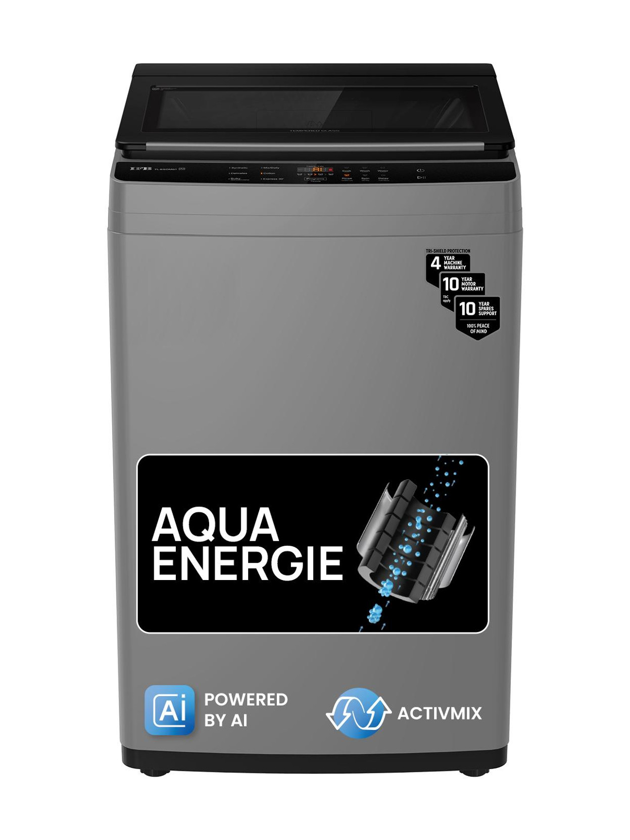 IFB 6.5 kg Aqua Energie, ActivMix, Soft Close Door, Auto Tub Clean, DeepClean Powered by Ai Fully Automatic Top Load Washing Machine Black, Grey