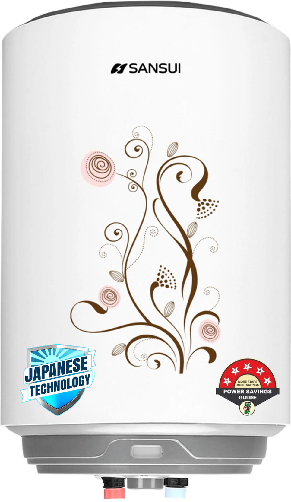 Sansui AquaZen-25L 25 L Storage Water Geyser IPX4 Water Safe 5 Star BEE Energy Rating BIS Certified 8 ...