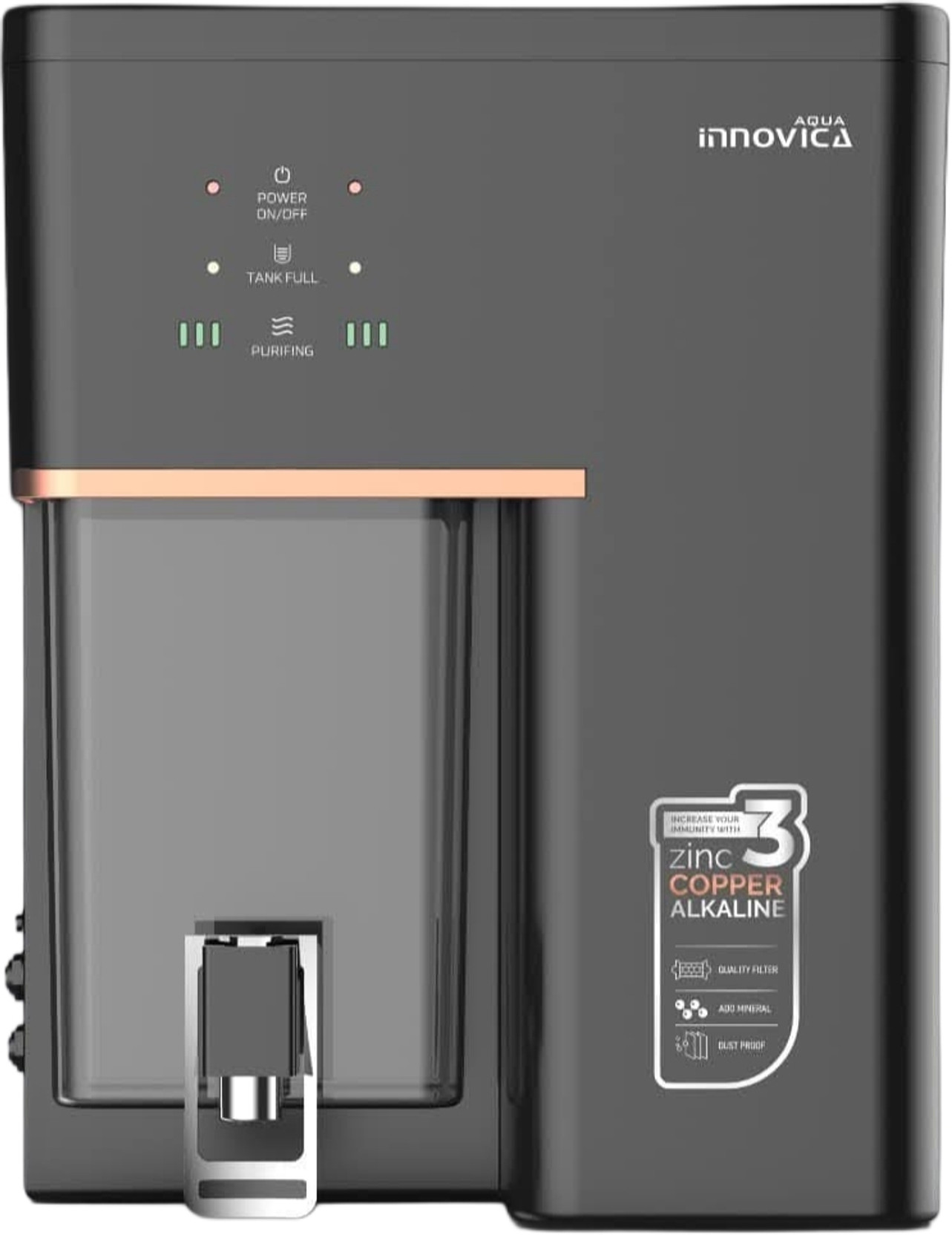 Water Bravo Aqua Innovica RO Water purifier 10 L RO + UV + UF + Copper + Alkaline + Minerals Water Pur...