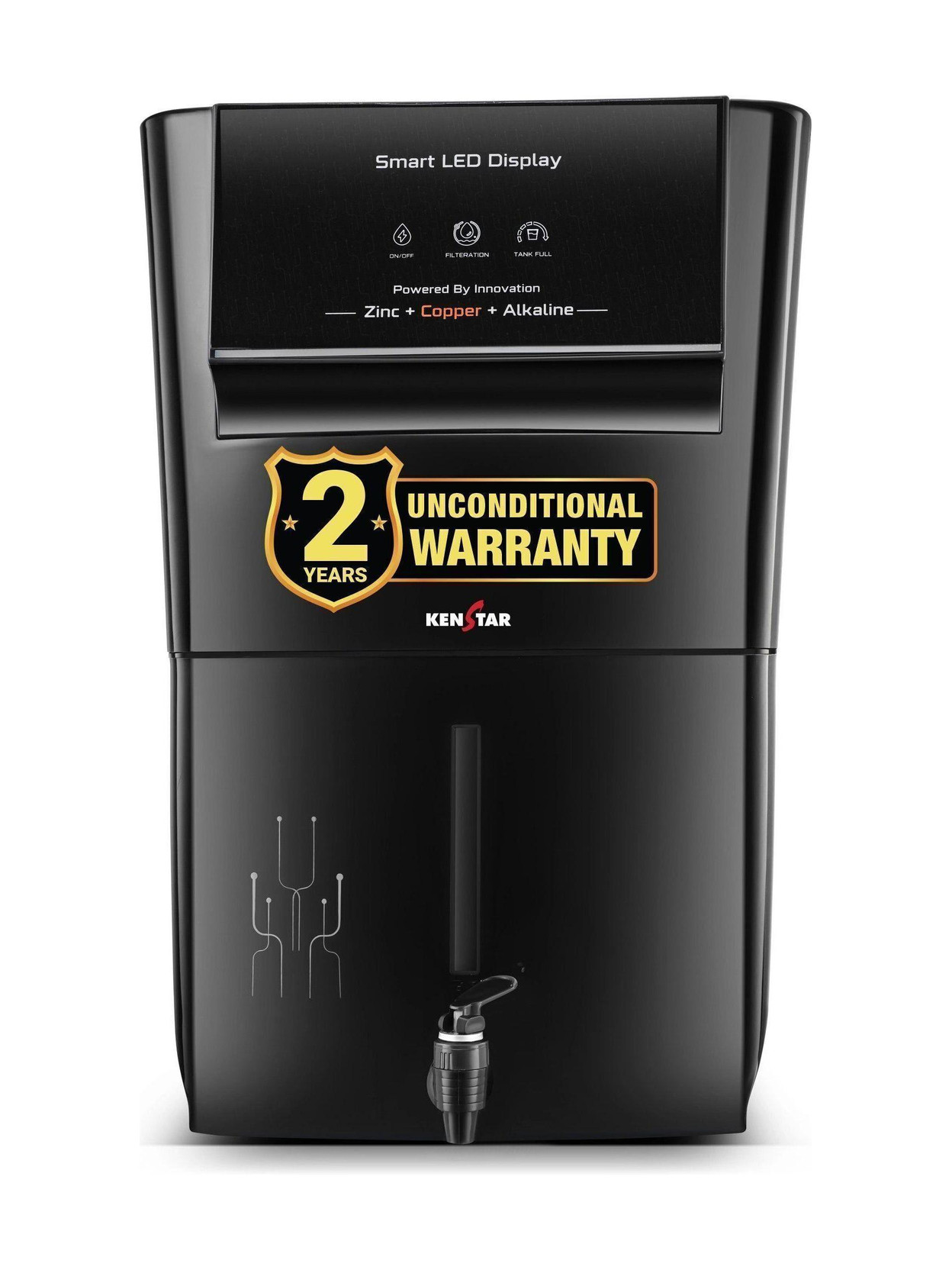 Kenstar Black Pureza. 8 L RO + UV + UF + Copper + Alkaline + Mine...more