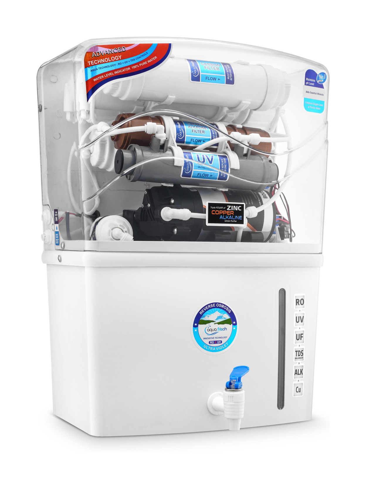 Aqua Frisch AF-001 15 L RO + UV + UF + Copper + Alkaline + Minera...more
