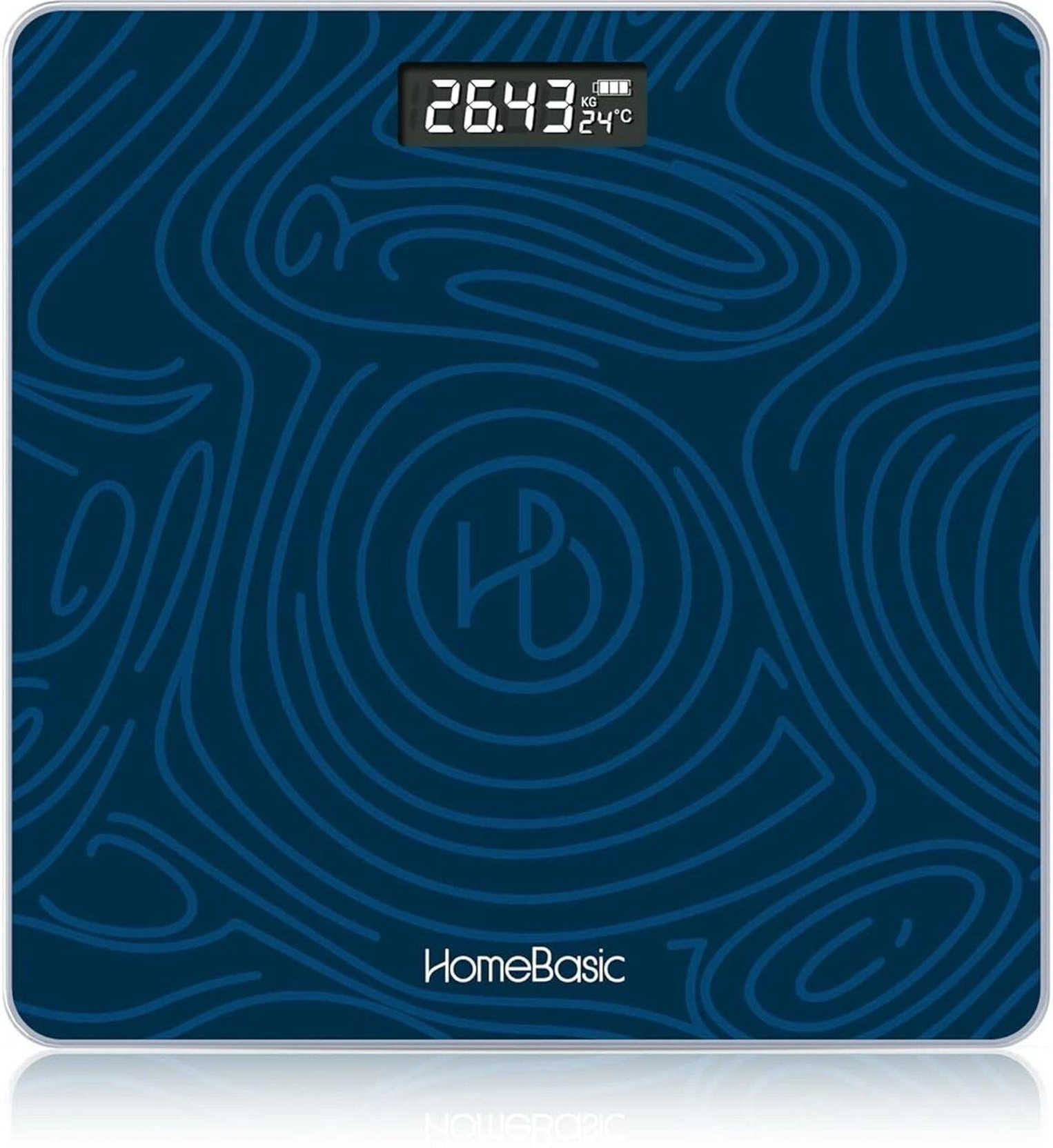 HOMEBASIC Digital Body Weight Machine with LCD Display & 180kg Capacity, Auto On/Off Weighing Scale