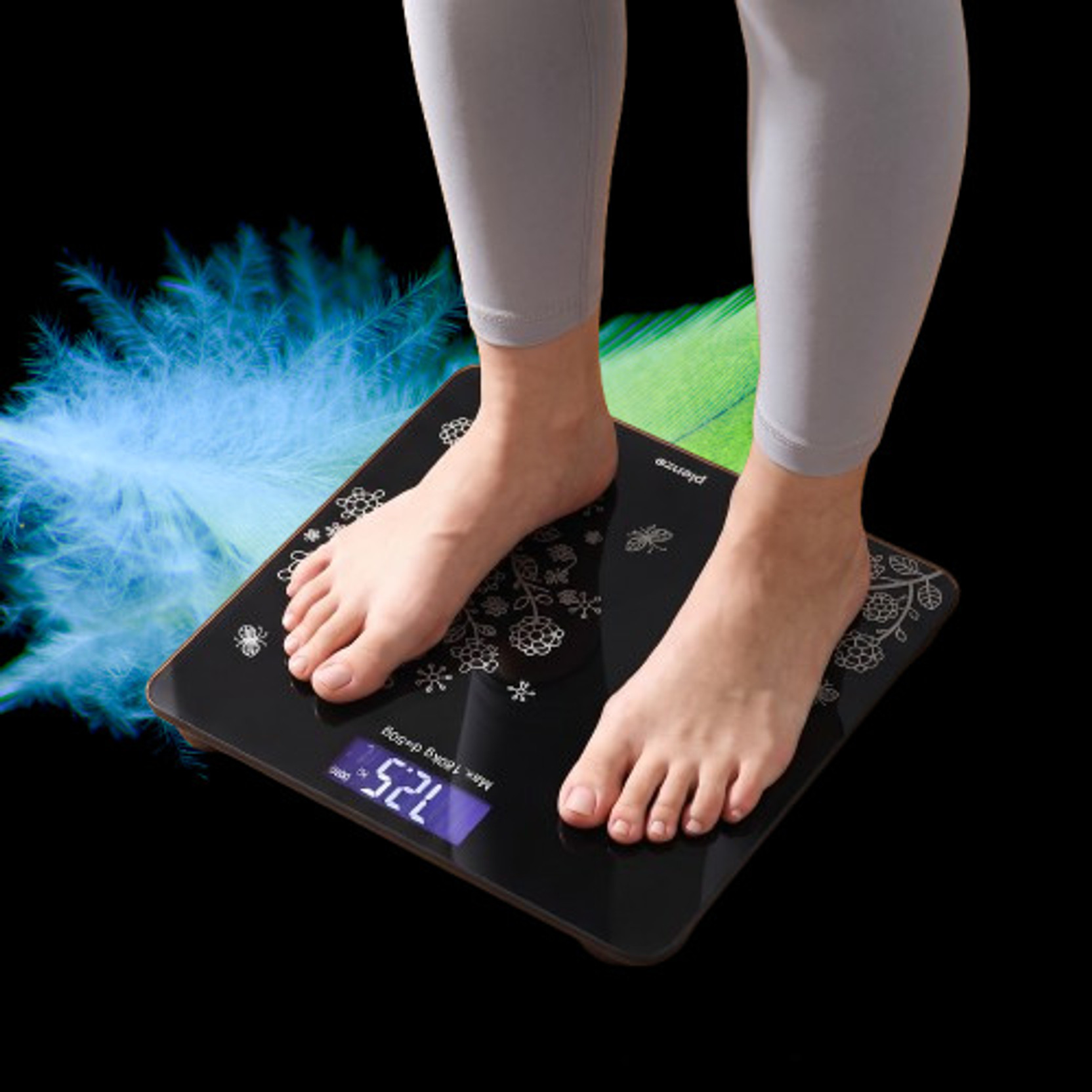 Thermoneb Body Weight Thick Tempered Glass LCD Display Weighing Scale