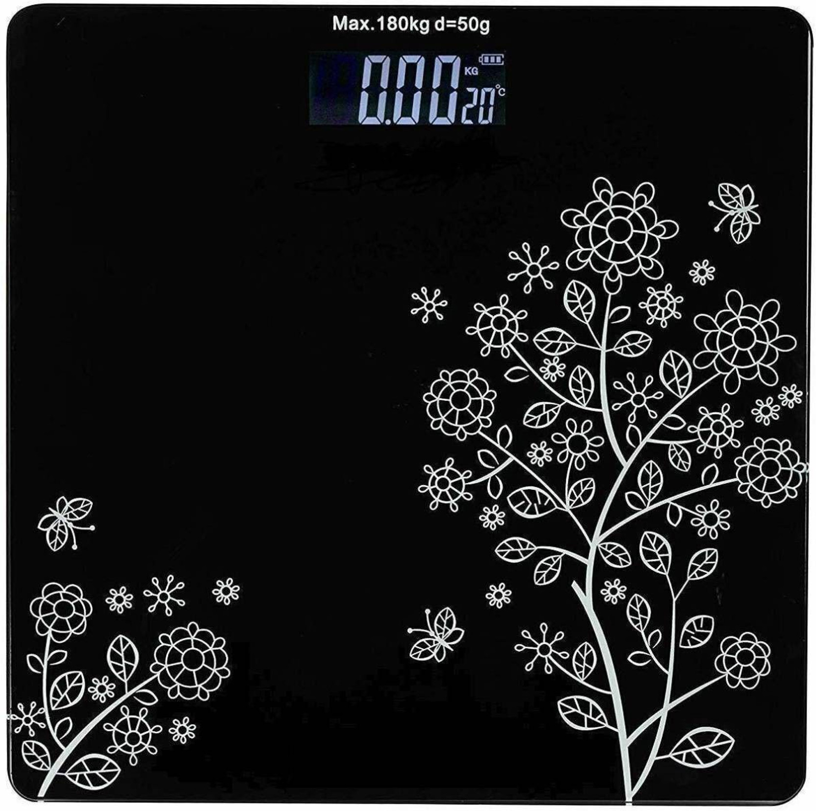 Sasimo 6 mm Automatic Personal Digital Weight Machine Heavy Duty Electronic Thick Tempered Glass LCD Display Square Electronic Digital Personal Bathroom Health Body Weight Bathroom Weighing Scale, wei
