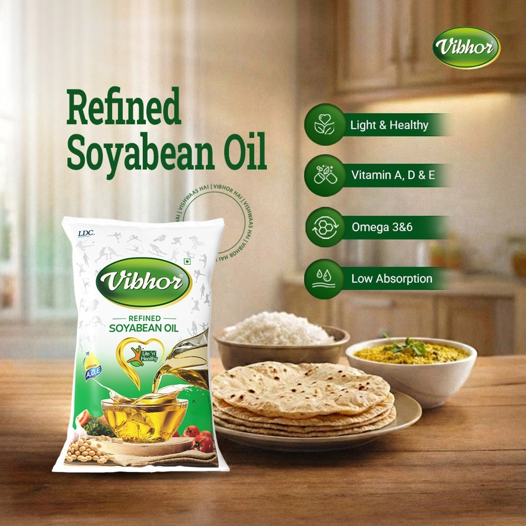 Vibhor Refined Sunflower Oil 750 Gm