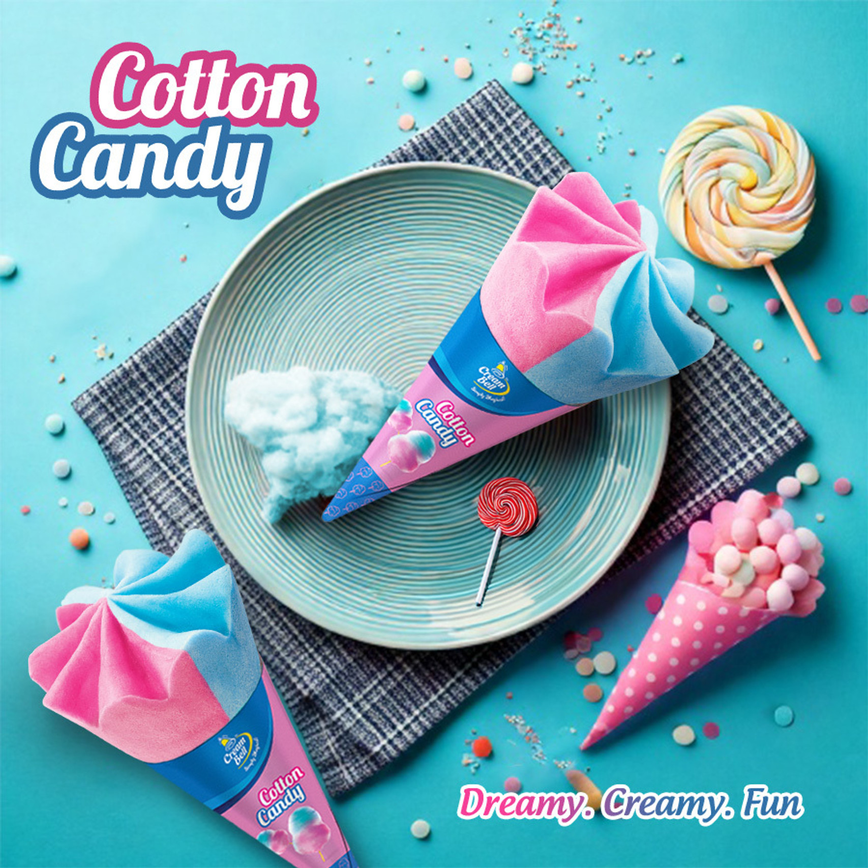 Cream bell  Cotton candy 105ml (cone) thumbnail 2