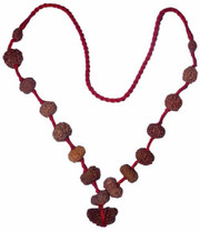 Siddha Mala 1-14 Mukhi Nepal Rudraksha Kantha Mala in Pure Silver