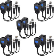 LipiWorld (Pack Of 2) 8MP (PV) Passive Video Balun BNC DC to RJ45