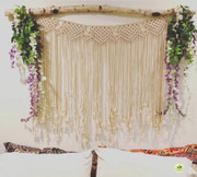 Boho Macrame Wall Hanging Hand Woven Tapestry Macrame Backdrop For Wall Decor Of Modern Farmhoe, Bedroom, Nursery, Wedding, Party (40x20 Inches