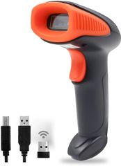 Helett HT20 Wireless Barcode Scanner 1D&2D QR Code 2in1 Wireless and ...