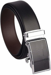 ZORO Men’s Vegan Leather Belt – Black Ratchet Belt, Cut-to-Fit, Buckle Included