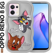 Sunrive Cover compatibile con OPPO Reno 8 5G, Custodia Case in molle Trasparente silicone Morbida Flessibile Antigraffio protettiva back custodie(X gatto