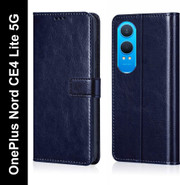 Fertuo Cover Portafoglio Per OnePlus Nord CE 4 Lite: Custodia A Libro In Pelle PU Con Fibbia Magnetica, Porta Carte E Cavalletto - Protezione Antiurto In TPU, Colore Nero - 3