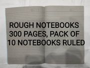 Rush ROUGH NOTEBOOK Spiral | 300 White Pages | Pack of 4 | Ruled A4 ...