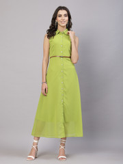 FOREVER 21 Women A-line Light Green Midi/Calf Length Dress - Buy FOREVER 21  Women A-line Light Green Midi/Calf Length Dress Online at Best Prices in  India | Flipkart.com