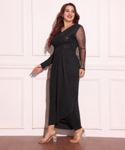 chinese dress ladies Tiered Maxi Dress With Puff Sleeves main image 0
