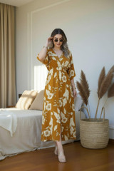 flare sleeve floral dress Hazel Blues® main image 1