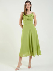 knee length dresses for ladies Asymmetrical Sequin Midi Dress