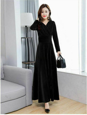Raabta Fashion Women Gown Black Maxi/Full Length Dress - Buy Raabta Fashion  Women Gown Black Maxi/Full Length Dress Online at Best Prices in India |  Flipkart.com