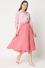 chinese dress ladies Maya Orange Crop Top And Skirt Dress