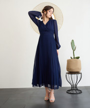 blue dress for baby girl Vara Satin Maxi Wrap Dress - Dusty Blue