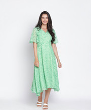 green a line formal dress A-Line Cocktail Short Dress By Ladivine 9245 main image 1