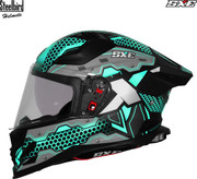 ls2 full face designer helmet ff391 Helmets Street Fighter cut cheek pad for a precise fit and an optically correct A LS2 Vector 2 Carbon Grid