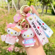 gtrp Big Hello Kitty Keychain with Hook & Strap & Charm Set Of 2