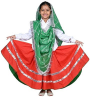 ITSMYCOSTUME Haryanvi Girl Dress Red&Green Kids Costume Wear Price in India  - Buy ITSMYCOSTUME Haryanvi Girl Dress Red&Green Kids Costume Wear online  at Flipkart.com