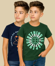 Flipkart.com | Veecap Boys Typography Pure Cotton Regular T Shirt