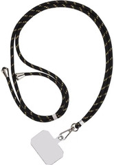 Black Universal Cell Phone Lanyard - Adjustable & Versatile