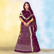 SHREE AMBEY TRADING Embroidered Semi Stitched Rajputi Poshak - Buy