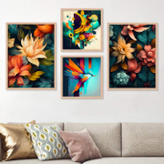 momorin 絵画３点 Art Amori Beautiful Scenery Painting 3 Piece Set with Frame