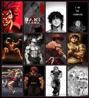 Baki hanma poster | 12 x 18 | Premium photo paper glossy poster