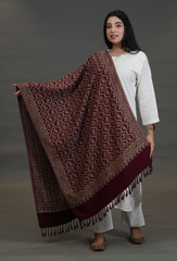reet mahal wool embroidered women shawl
