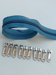 Togline ZIP NO. 5 ,5 MTR NAVY BLUE ZIP AND 10 SUN STAINLESS STEEL