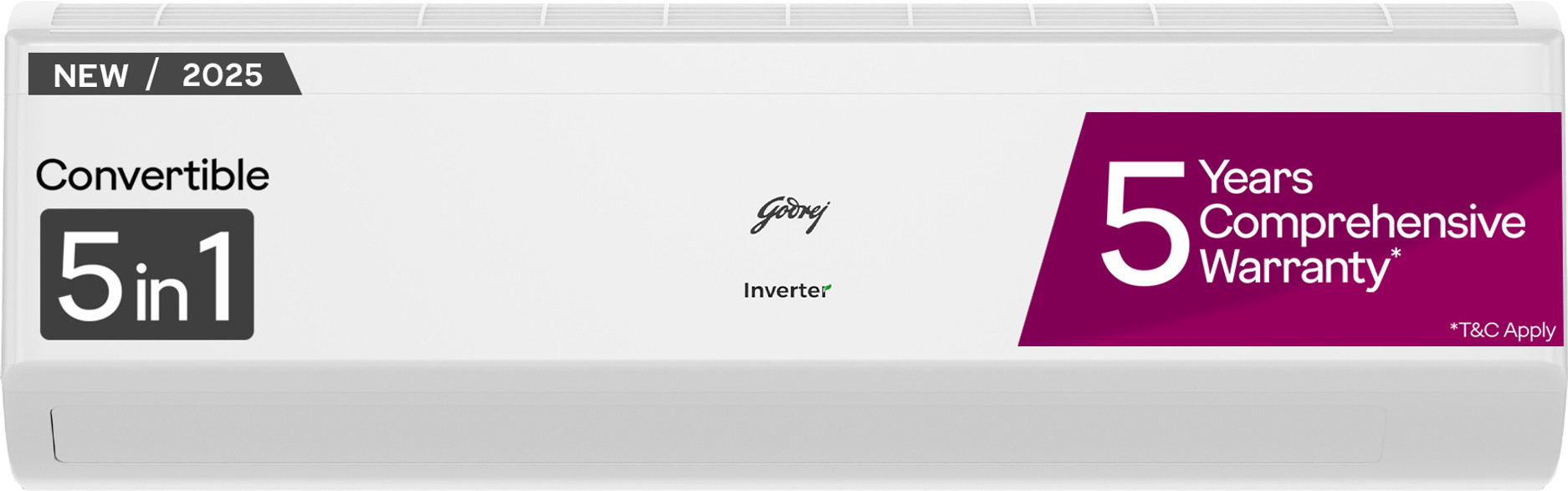 Godrej AC1T 12NINV5R32 WYA 1.0 Ton 5 Star AC